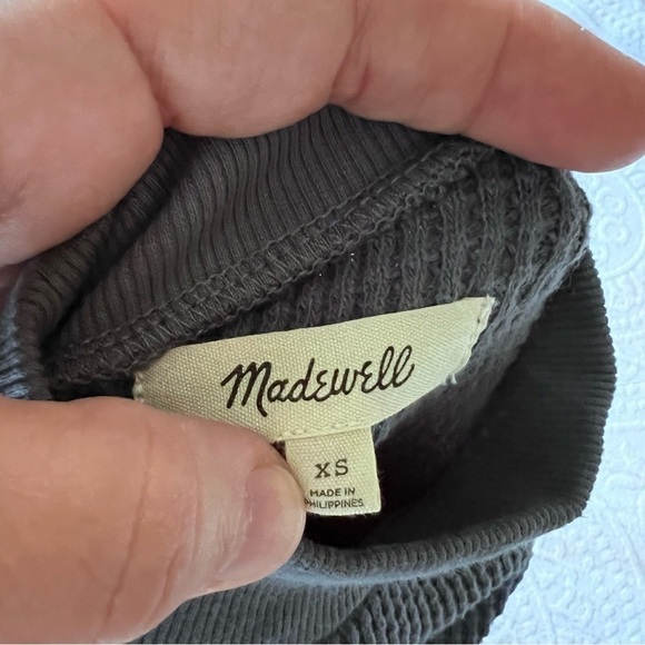 MADEWELL Mockneck Waffle Sweatshirt Tee‎ - Picture 8 of 8